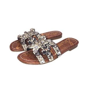 Sam Edelman Bay Embellished Slide Sandal Putty 6.5